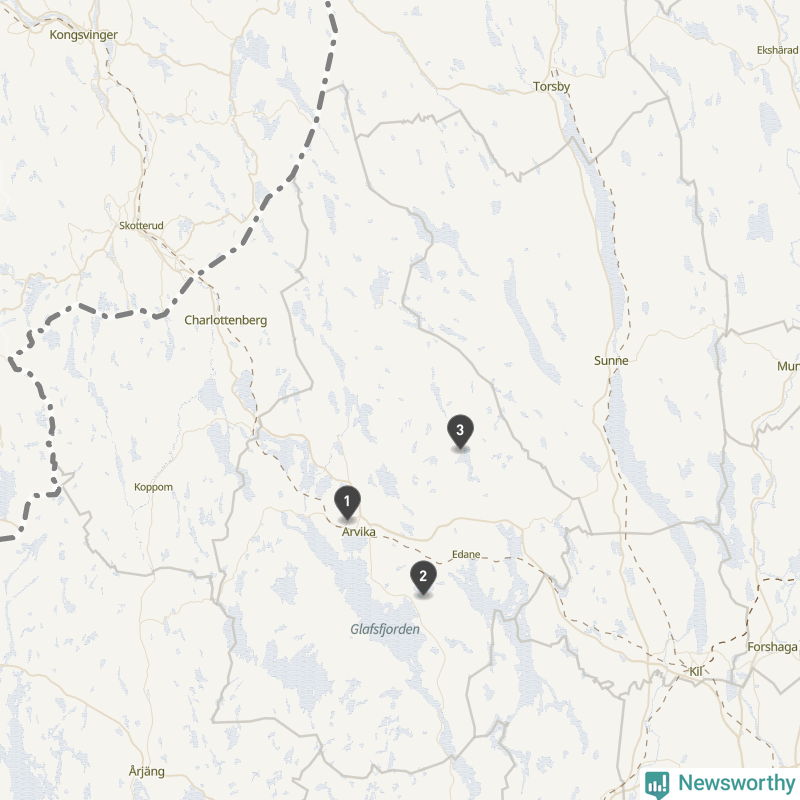 Karta över Arvika kommun
