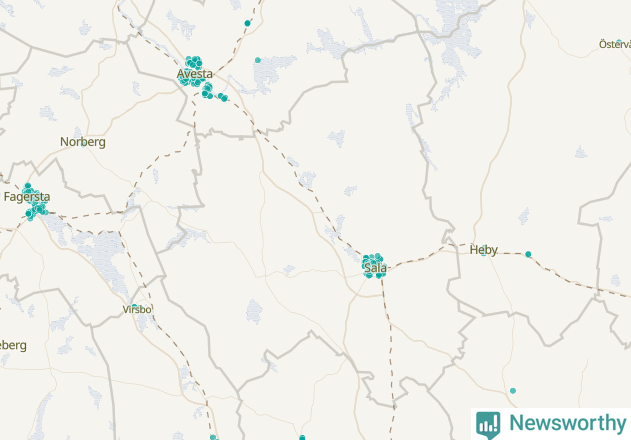 Karta över Sala kommun