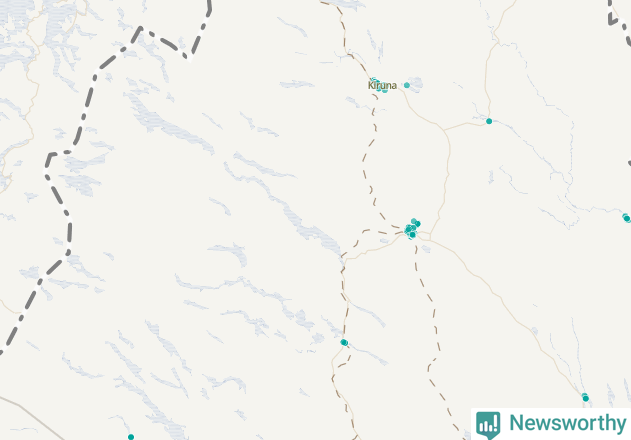 Karta över Gällivare kommun