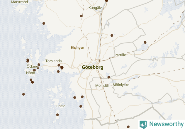 Karta över Göteborgs kommun