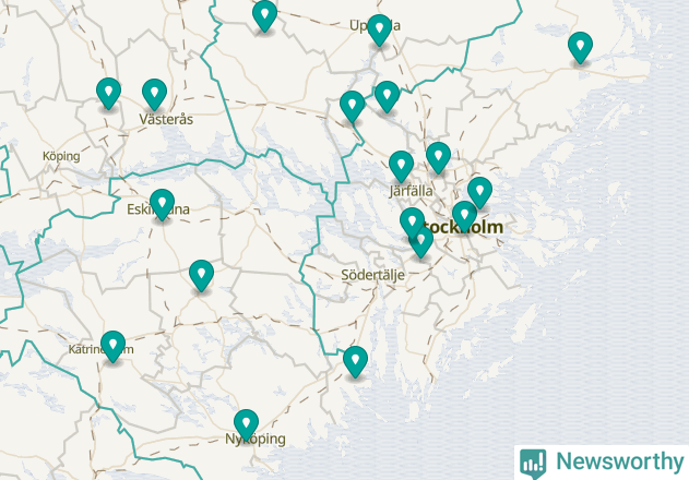 Karta över Salems kommun