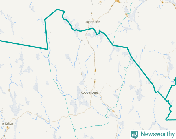 Karta över Ljusnarsbergs kommun