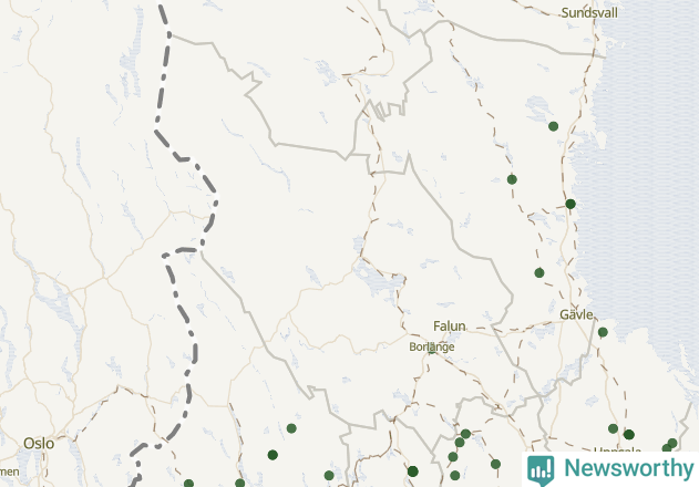 Karta över Dalarnas län