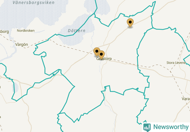 Karta över Grästorps kommun