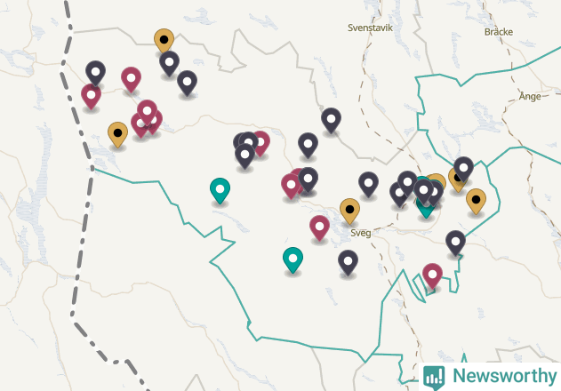 Karta över Härjedalens kommun