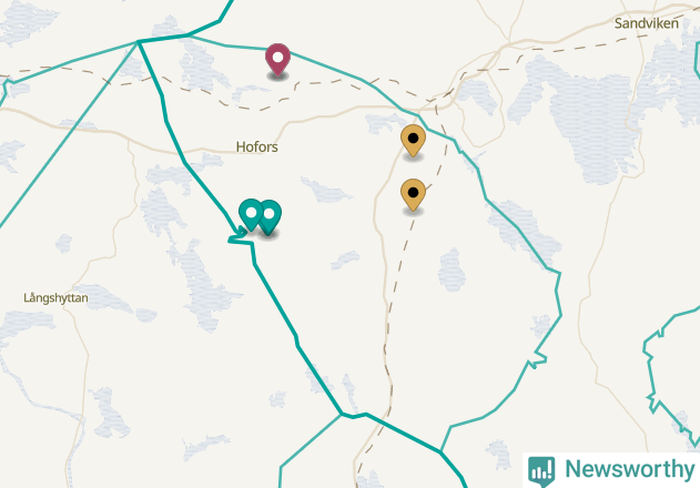 Karta över Hofors kommun