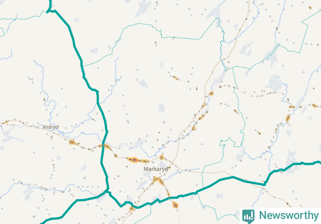Karta över Markaryds kommun