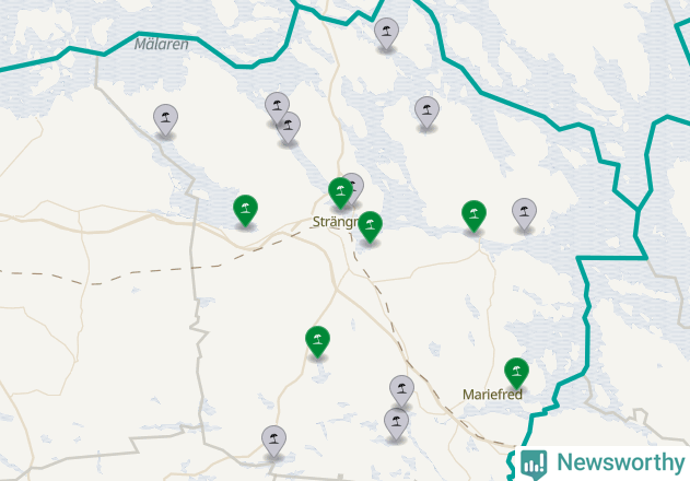 Karta över Strängnäs kommun