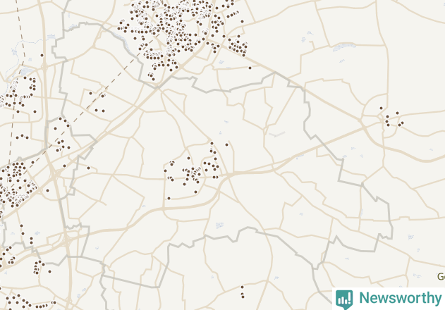 Karta över Staffanstorps kommun