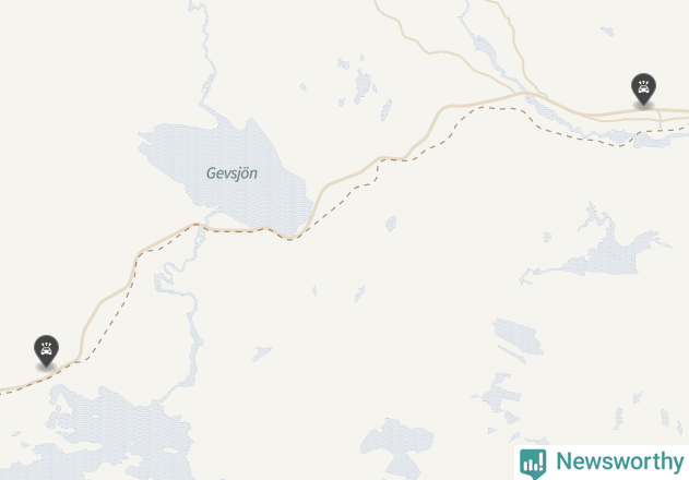 Karta över viltolyckor i Åre kommun