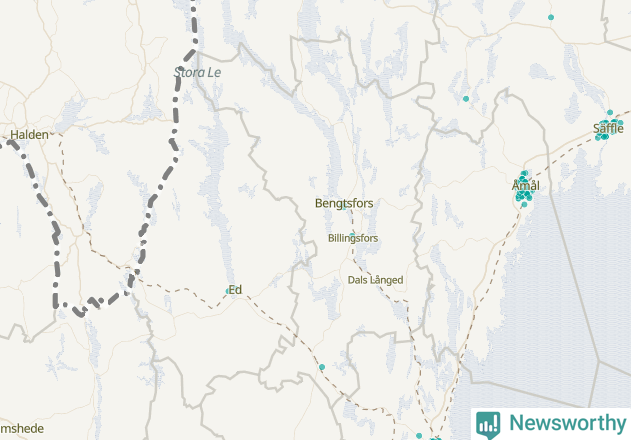 Karta över Bengtsfors kommun