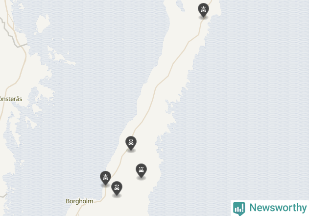 Karta över viltolyckor i Borgholms kommun