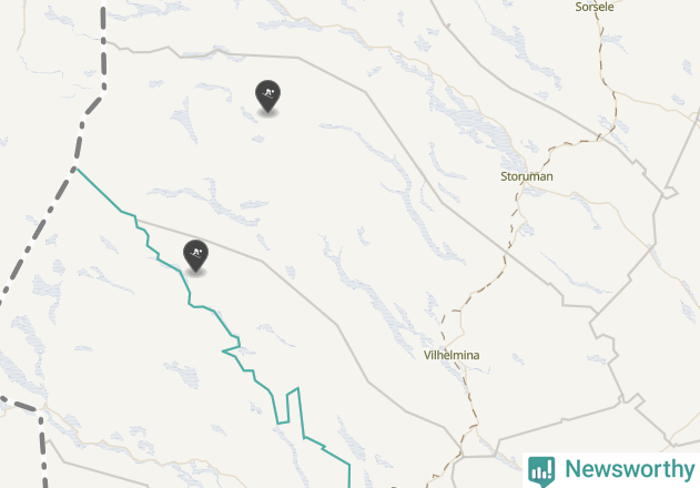 Karta över Vilhelmina kommun