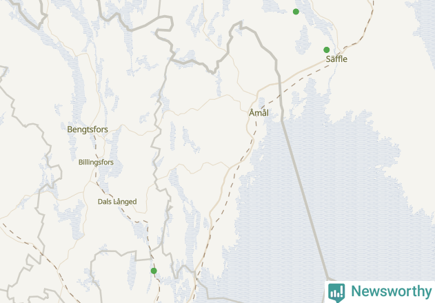 Karta över Åmåls kommun