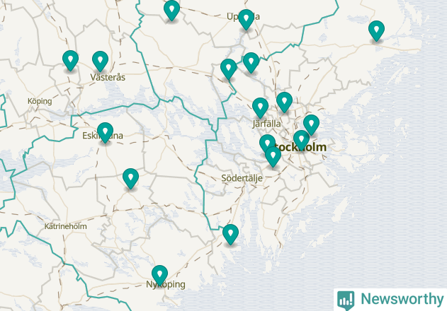 Karta över Järfälla kommun