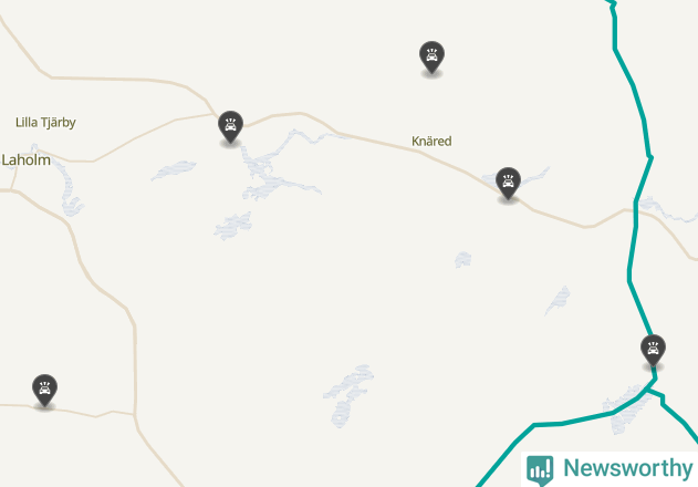 Karta över viltolyckor i Laholms kommun