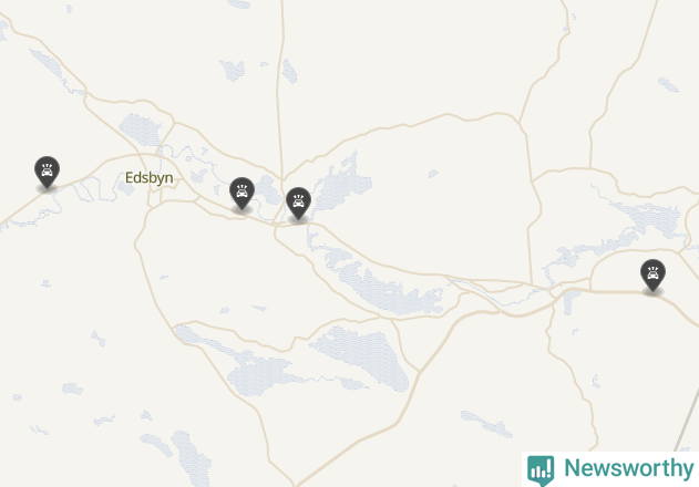 Karta över viltolyckor i Ovanåkers kommun