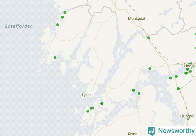 Karta över Lysekils kommun