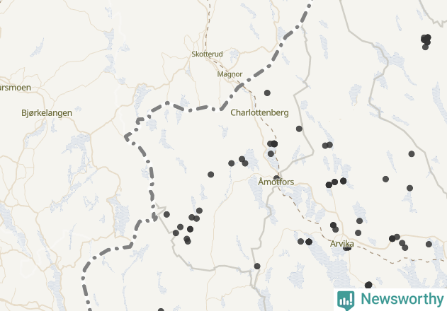 Karta över Eda kommun