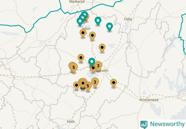 Karta över Hässleholms kommun