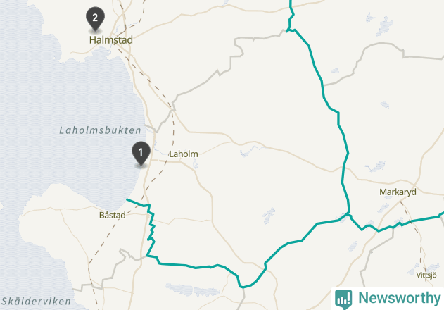 Karta över väderstationer i artikeln