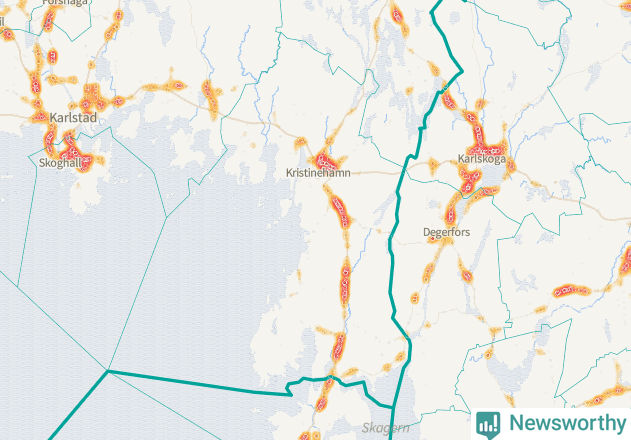Karta över Kristinehamns kommun