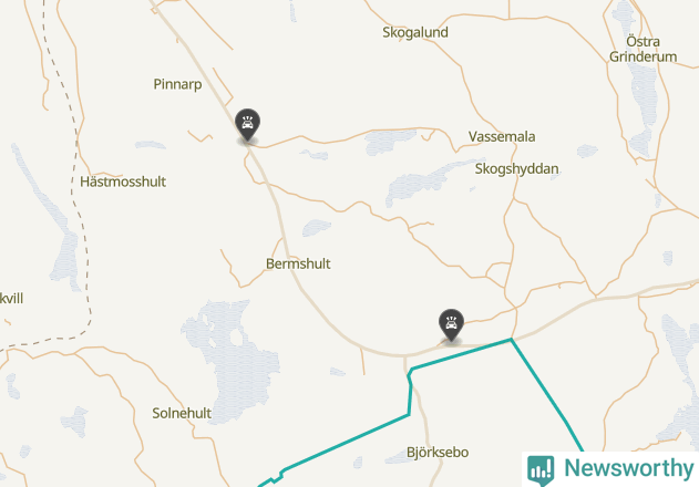 Karta över viltolyckor i Vimmerby kommun