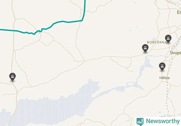 Karta över viltolyckor i Eskilstuna kommun