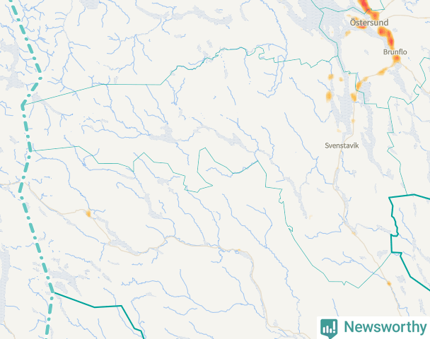 Karta över Bergs kommun