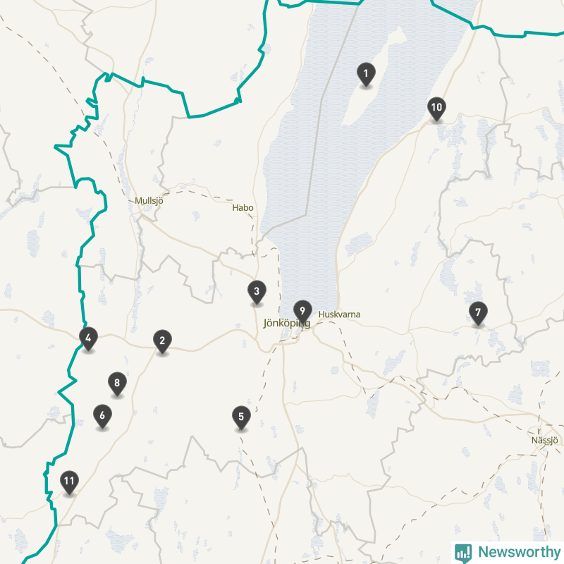 Karta över Jönköpings kommun