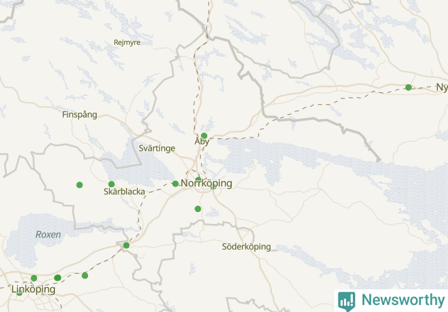 Karta över Norrköpings kommun