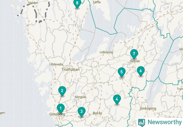 Karta över Öckerö kommun