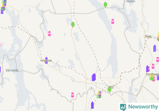 Karta över Kils kommun