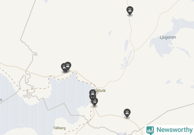 Karta över viltolyckor i Rättviks kommun