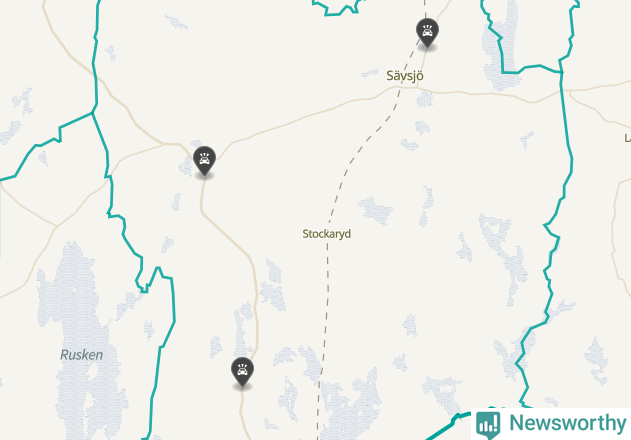 Karta över viltolyckor i Sävsjö kommun