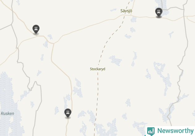 Karta över viltolyckor i Sävsjö kommun