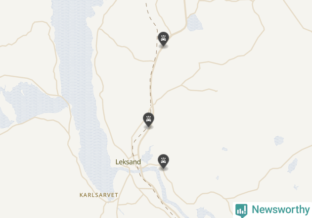 Karta över viltolyckor i Leksands kommun