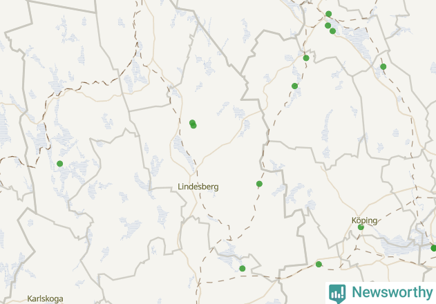 Karta över Lindesbergs kommun