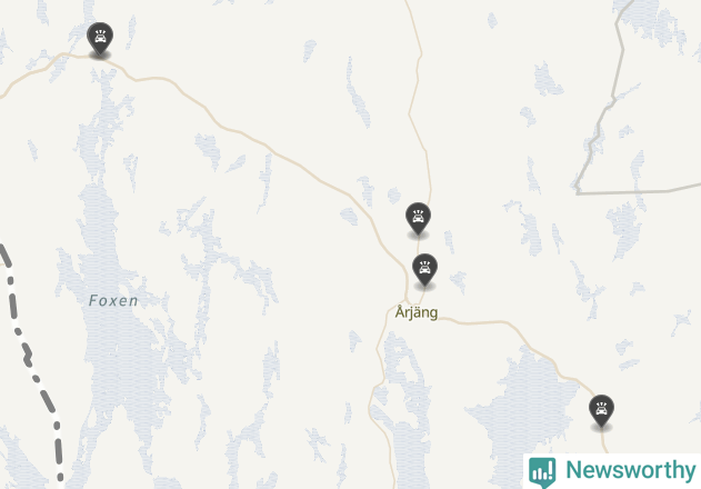 Karta över viltolyckor i Årjängs kommun