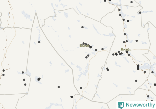 Karta över Ovanåkers kommun