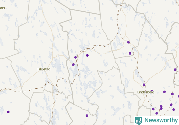 Karta över Hällefors kommun