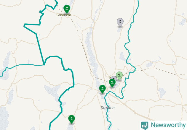 Karta över Mullsjö kommun