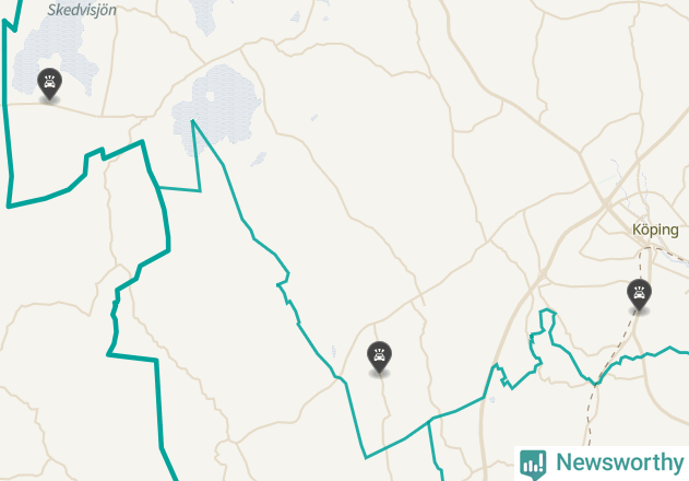 Karta över viltolyckor i Köpings kommun