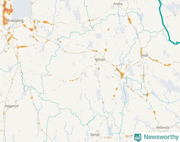 Karta över Nässjö kommun