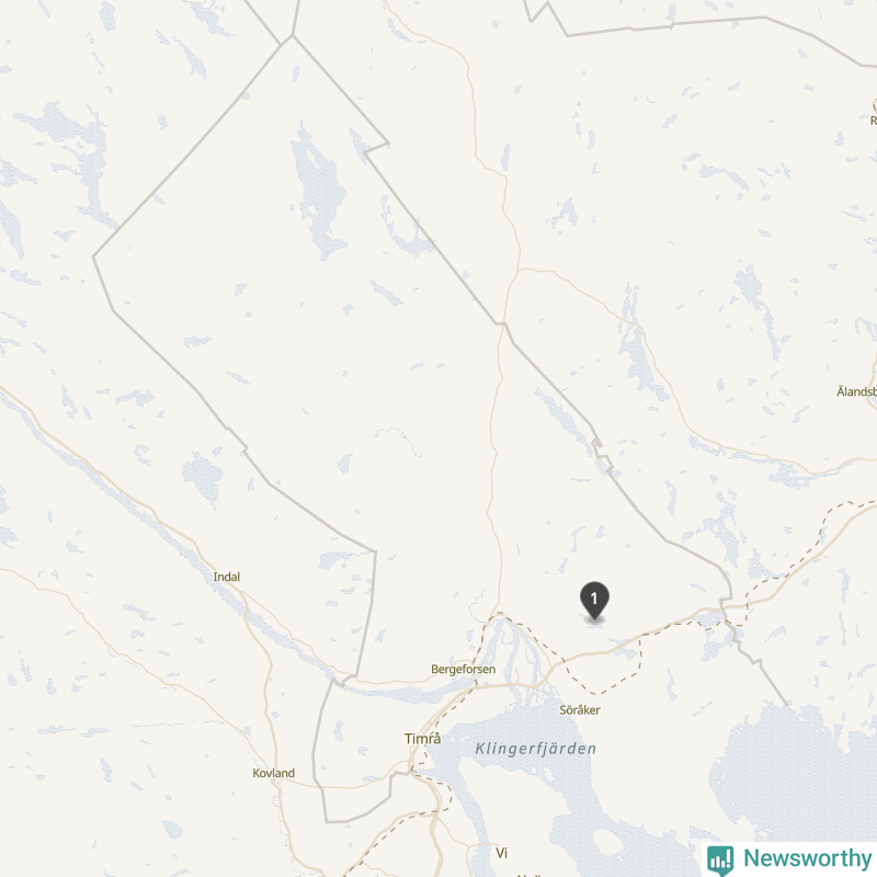 Karta över Timrå kommun