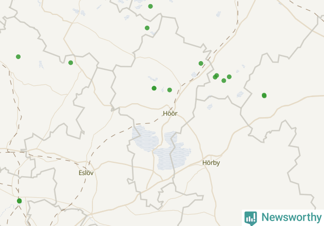 Karta över Höörs kommun