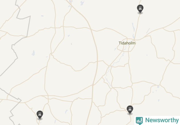 Karta över Tidaholms kommun
