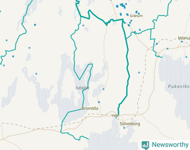 Karta över Bromölla kommun