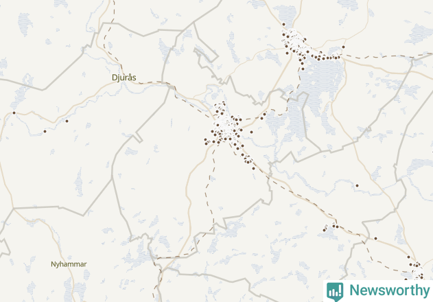 Karta över Borlänge kommun