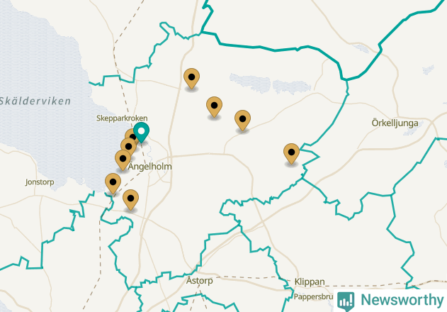 Karta över Ängelholms kommun